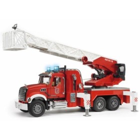 Bruder camion de pompieri Mack Granite cu scara, pompa de apa si sirena